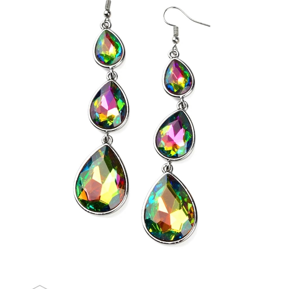 Oil spill earrings